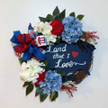 Land That I Love Patriotic Natural Wreath