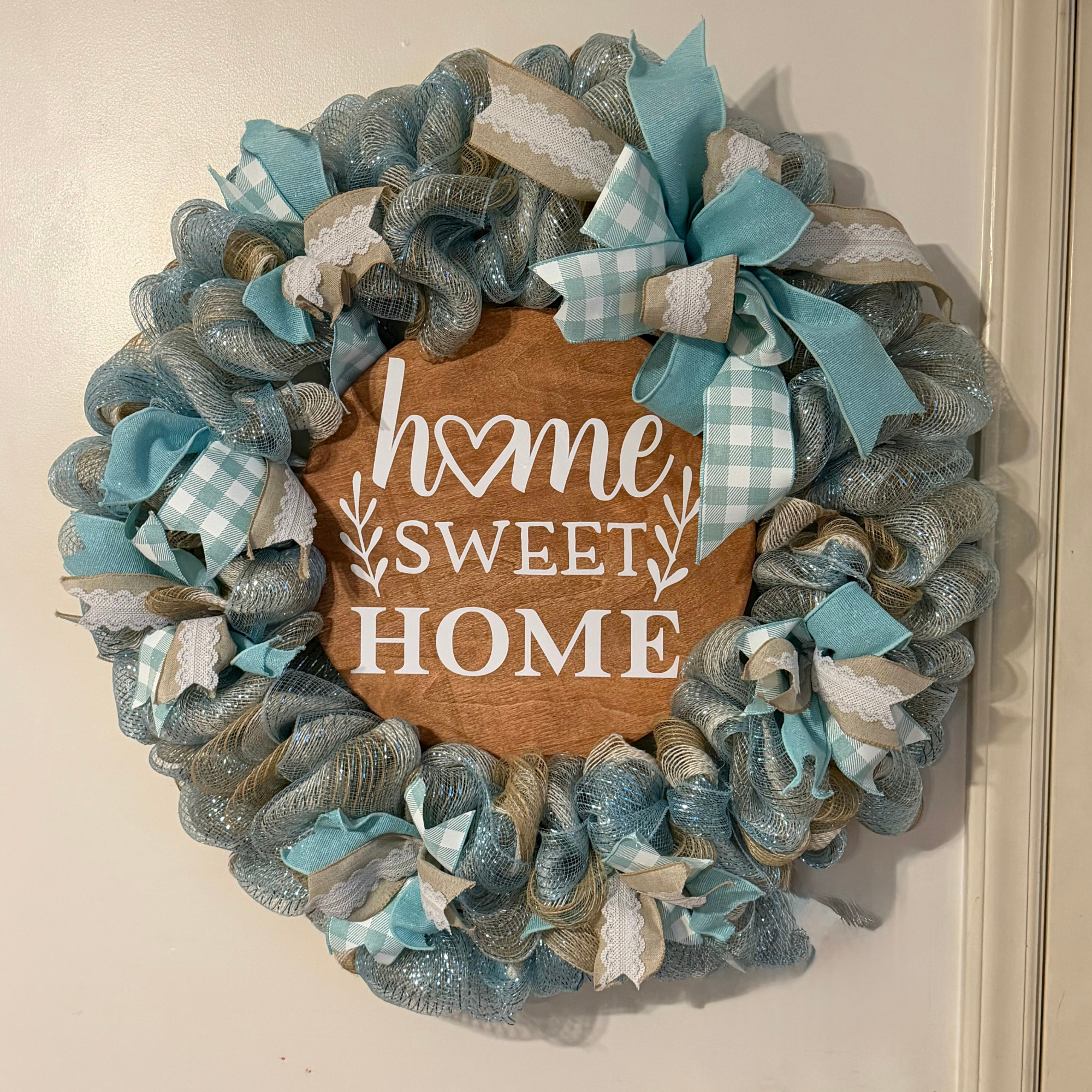 Home Sweet Home Deco Mesh Wreath