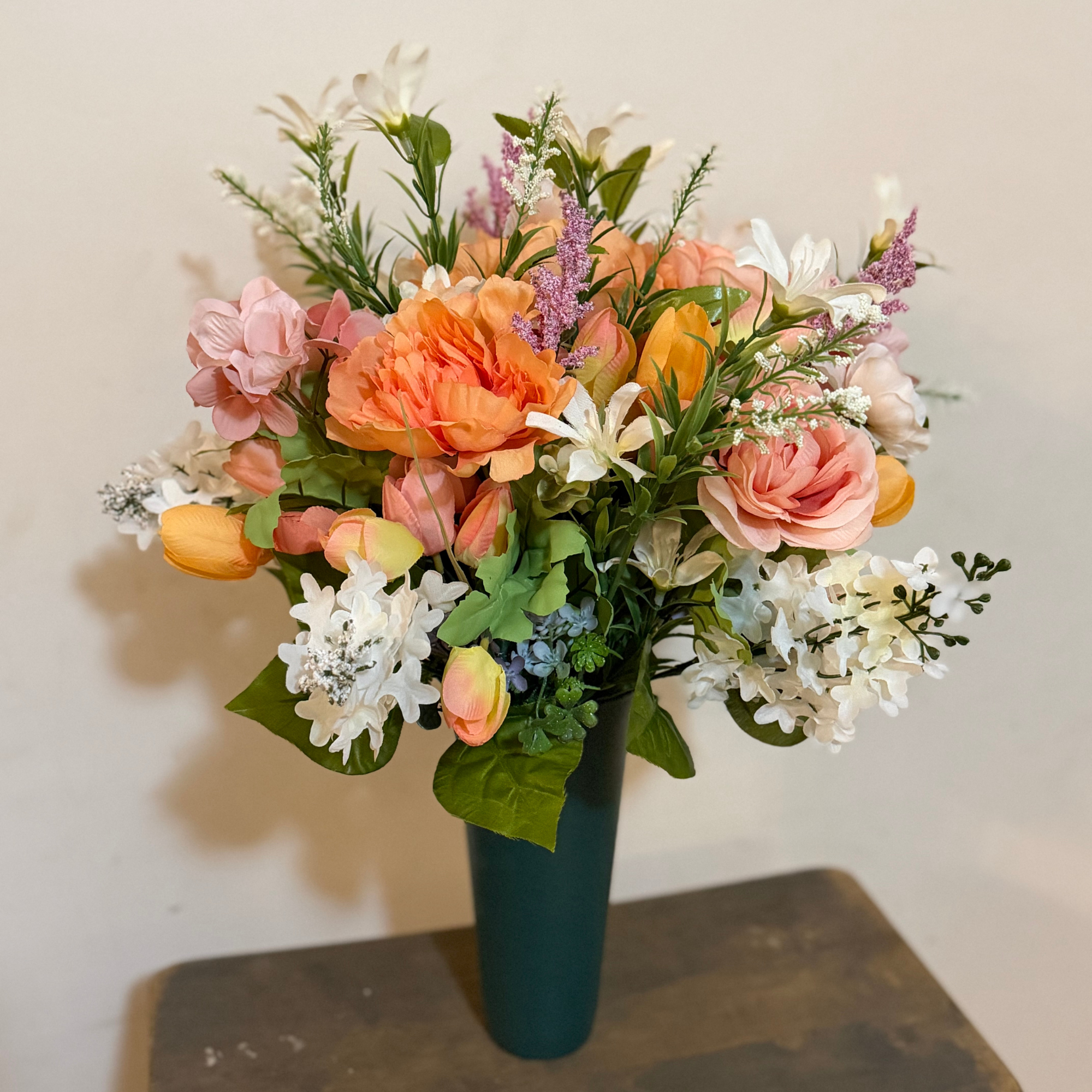 Blush Elegant Grave Bouquet